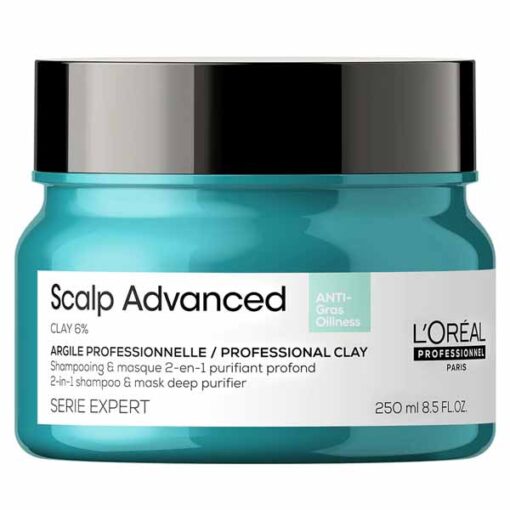 Loreal Professionnel Scalp Advanced Anti-Oiliness Μάσκα Αργίλου Κατά της Λιπαρότητας 250ml