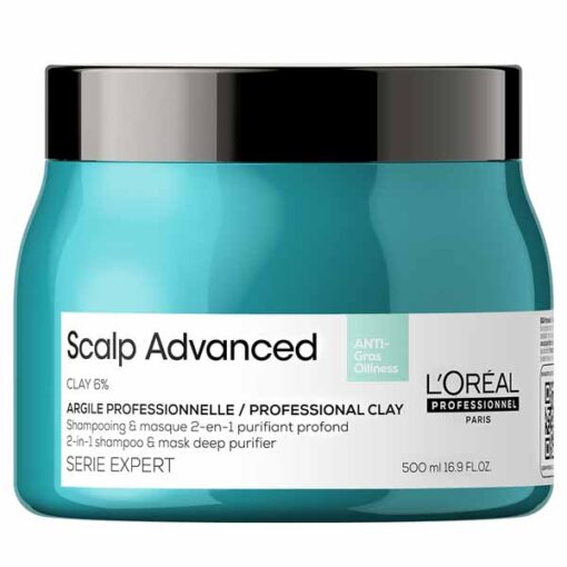 Loreal Professionnel Scalp Advanced Anti-Oiliness Μάσκα Αργίλου Κατά της Λιπαρότητας 500ml