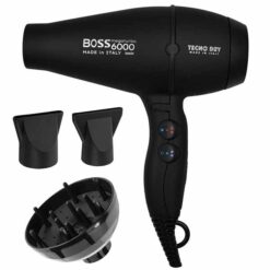 Tecno Dry Επαγγελματικό Σεσουάρ Boss 6000 Black Ultra Ionic Line 2500W
