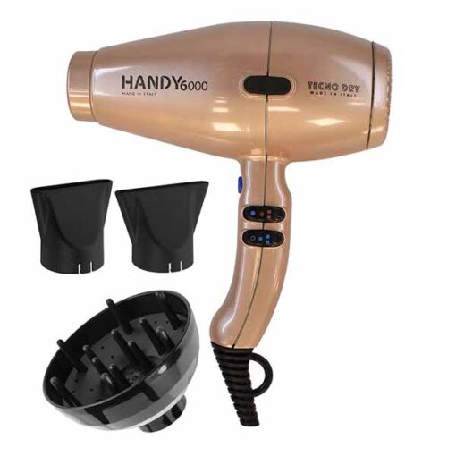 Tecno Dry Επαγγελματικό Σεσουάρ Handy 6000 Superpower Champagne 2500W