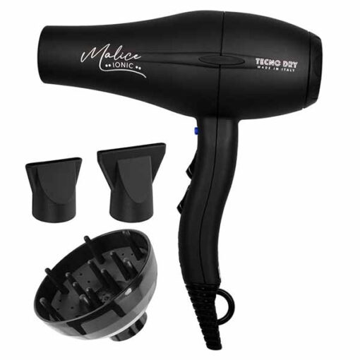 Tecno Dry Επαγγελματικό Σεσουάρ Malice Ionic Black 2200W