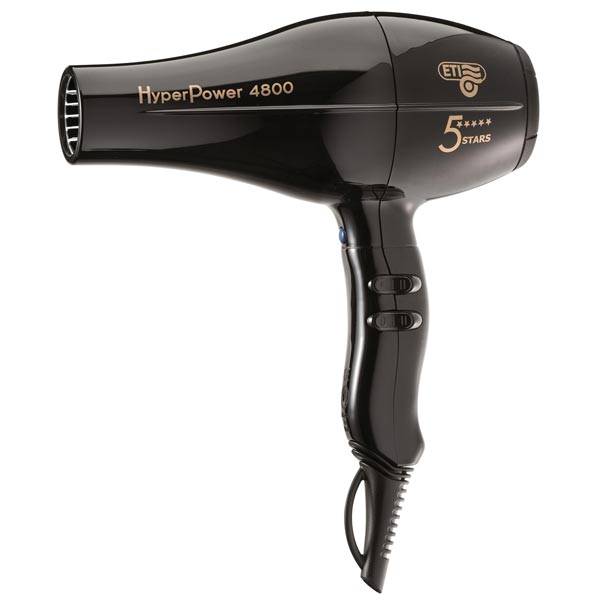 Eti Hyper Power 4800 5 Stars Black - Επαγγελματικό Πιστολάκι Μαλλιών 2600W
