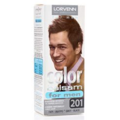 Lorvenn Color Balsam Χρωμογαλάκτωμα Μαλλιών Για Άντρες 35ml - 201 Γκρι Μαύρο