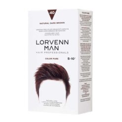 Lorvenn Color Pure Ανδρική Βαφή Μαλλιών Σετ 40+40ml - 40 Σκούρο Καστανό