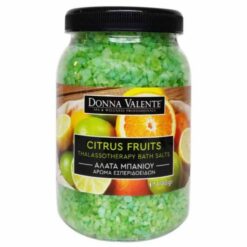 Donna Valente Thalassotherapy Bath Salts Citrus Fruits Άλατα Μπάνιου Άρωμα Εσπεριδοειδών 1100gr