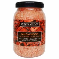 Donna Valente Thalassotherapy Bath Salts Sandalwood Άλατα Μπάνιου Άρωμα Σανδαλόξυλου 1100gr
