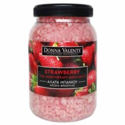 Donna Valente Thalassotherapy Bath Salts Strawberry Άλατα Μπάνιου Άρωμα Φράουλας 1100gr