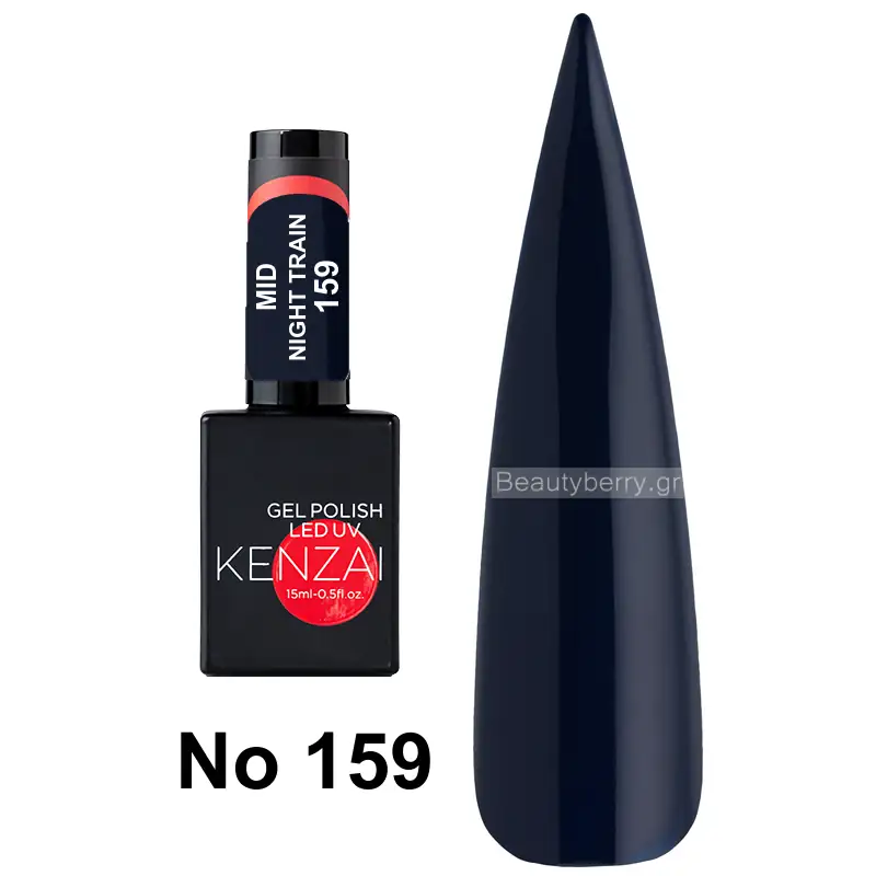 Kenzai UV Gel Nail Polish No 159 Mid Night Train 15ml
