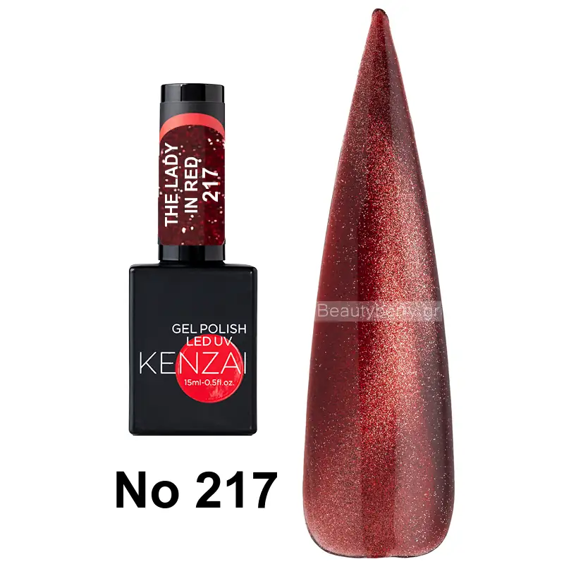 Kenzai UV Gel Nail Polish No 217 The Lady In Red 15ml