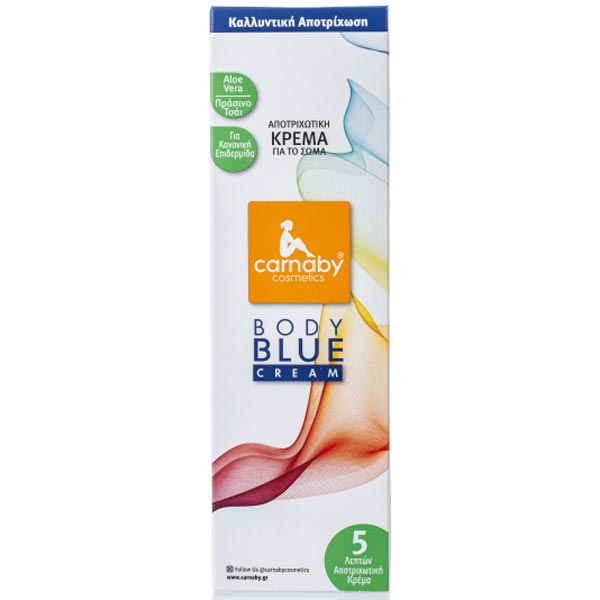 Carnaby Body Blue Cream Normal 150ml - Αποτριχωτική Κρέμα Σώματος για Κανονικές Επιδερμίδες