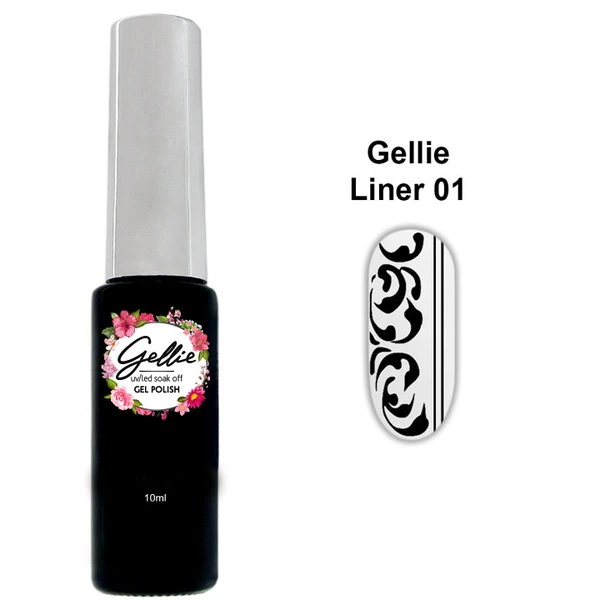 Gellie Ημιμόνιμο Βερνίκι Liner 01 10ml