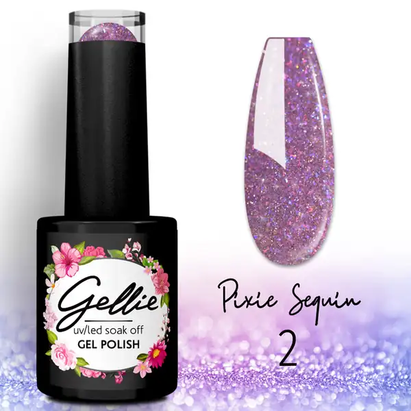 Gellie Ημιμόνιμο Βερνίκι Pixie Sequin 02 10ml