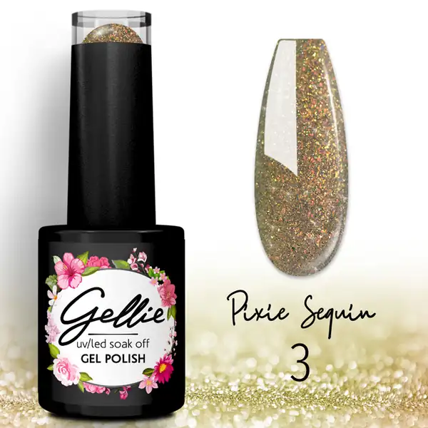 Gellie Ημιμόνιμο Βερνίκι Pixie Sequin 03 10ml