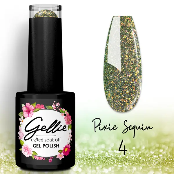 Gellie Ημιμόνιμο Βερνίκι Pixie Sequin 04 10ml