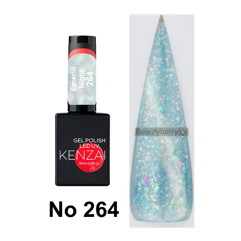 Kenzai UV Gel Nail Polish No 264 Emerld Night 15ml