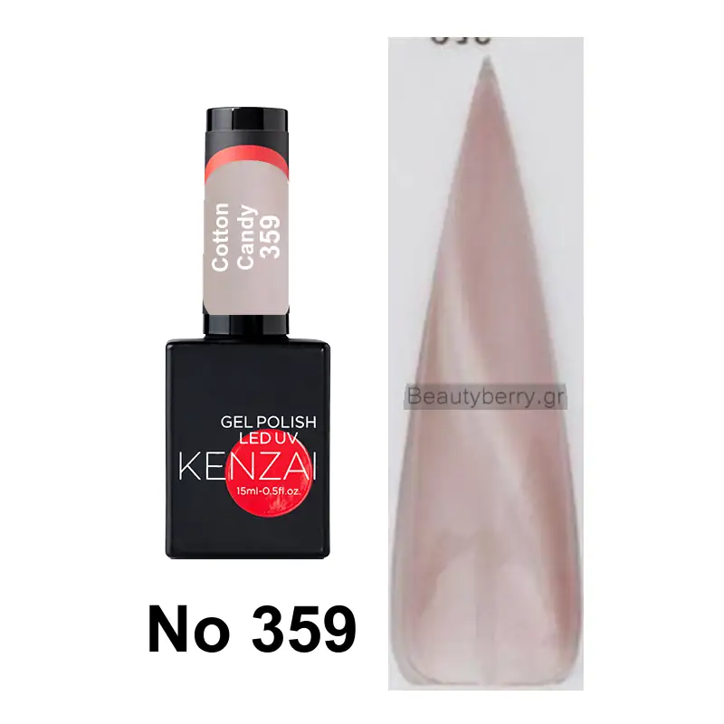 Kenzai UV Gel Nail Polish No 359 Cotton Candy 15ml