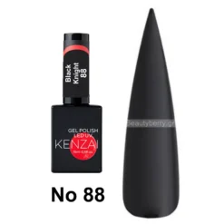 Kenzai UV Gel Nail Polish No 88 Black Knight 15ml